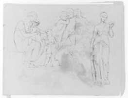 Free download Madonna With Christ and John Baptist [?]; Three Cherubs; Standing Classical Female Figure, Holding Bowl (from Sketchbook) free photo or picture to be edited with GIMP online image editor